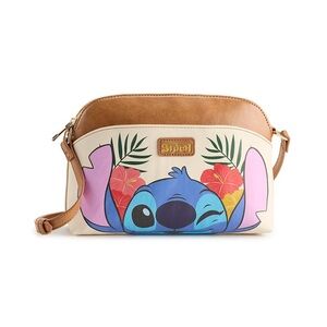 STITCH Cream and Brown Crossbody Bag